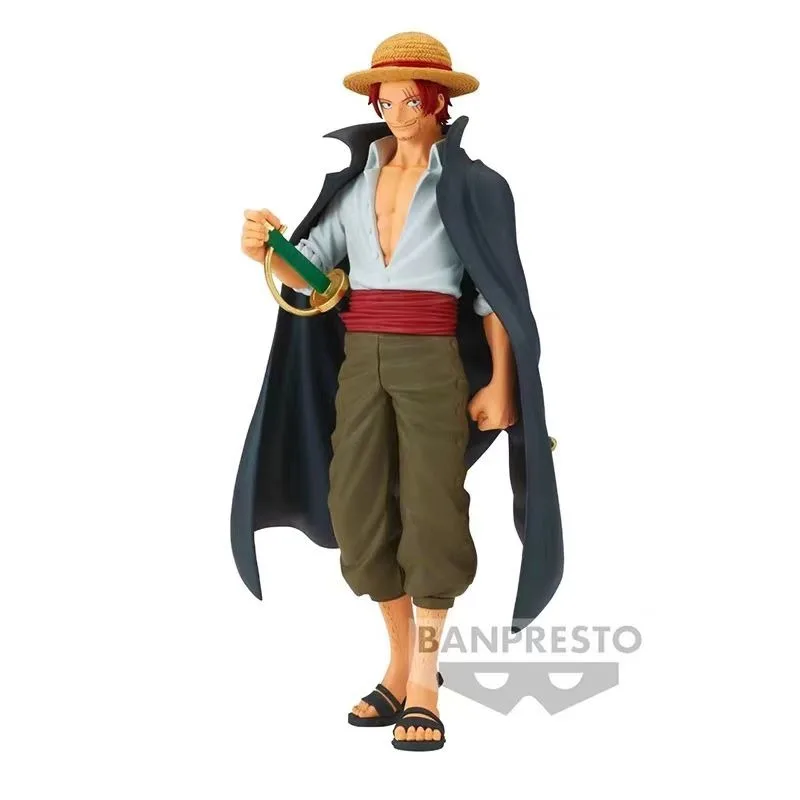 Anime Original Bandai ONE PIECE Shanks Anime Action Figures Collection Ornaments Figure Toys Birthday Gift 17cm