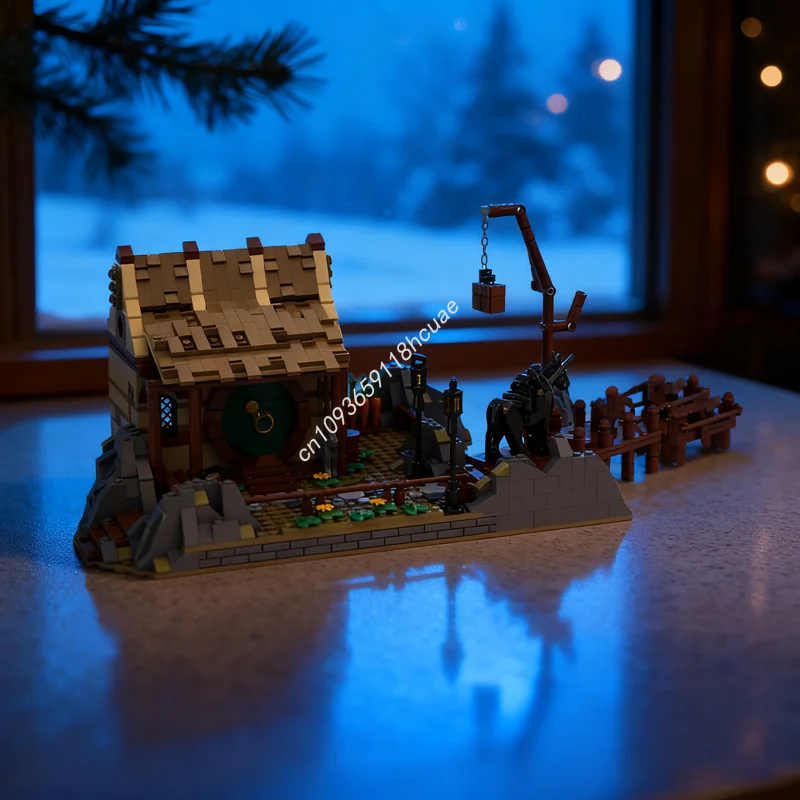 1033 قطعة MOC Bucklebury Ferry Hobbit ونموذج اللبنات العمارة الإبداعية الطوب هدايا عيد الميلاد الاطفال لعبة عيد ميلاد #1