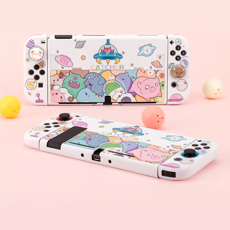 

Coloful Cartoon Cute Case For Nintendo Switch OLED/Switch Console and Joy-Con Shock-Absorption and Anti-Scratch Slim Cover