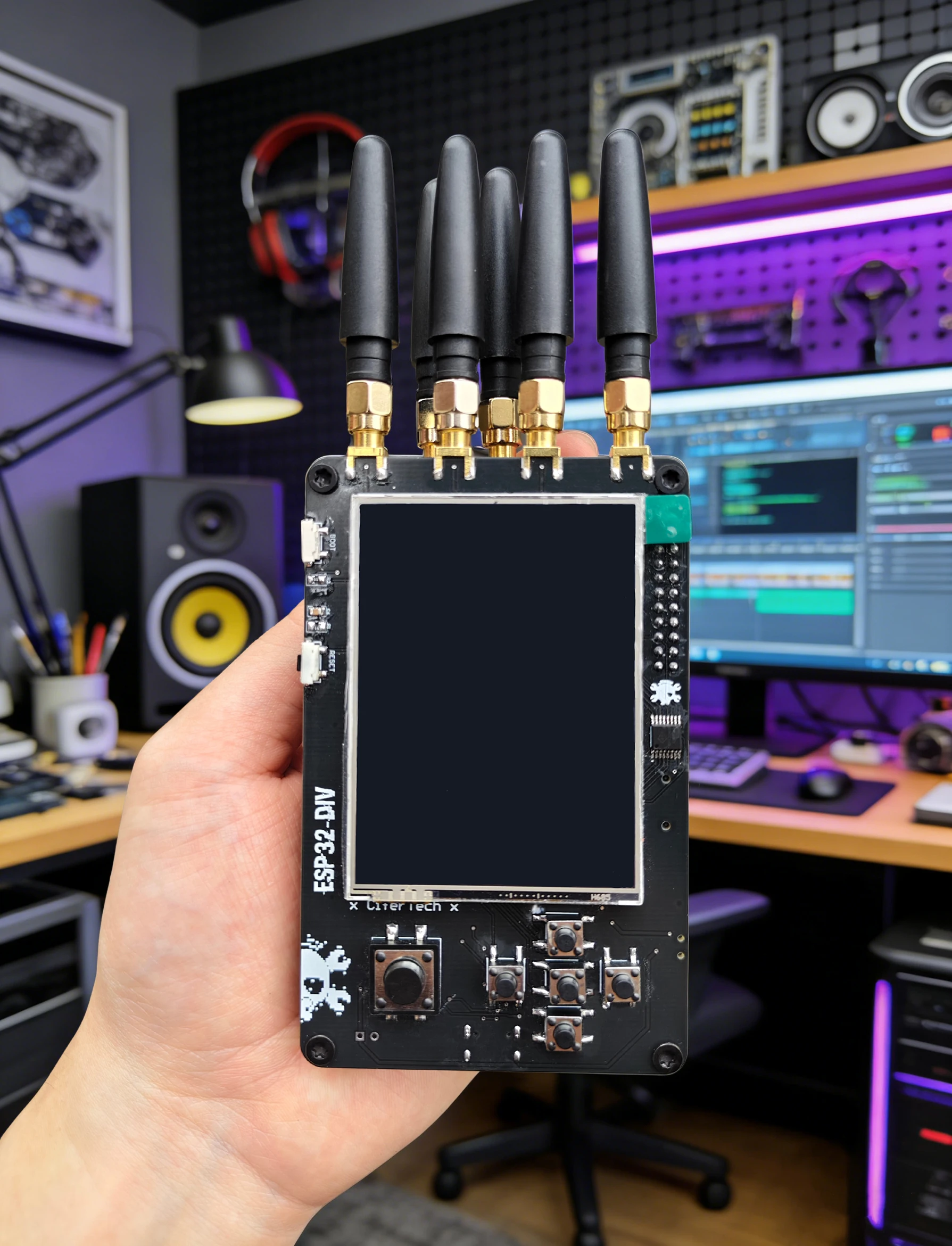 

Плата разработки ESP32 DIV V1 со встроенным Wi-Fi, Bluetooth 2.4 ГГц и поддержкой блокировки сигналов Bluetooth/Wi-Fi