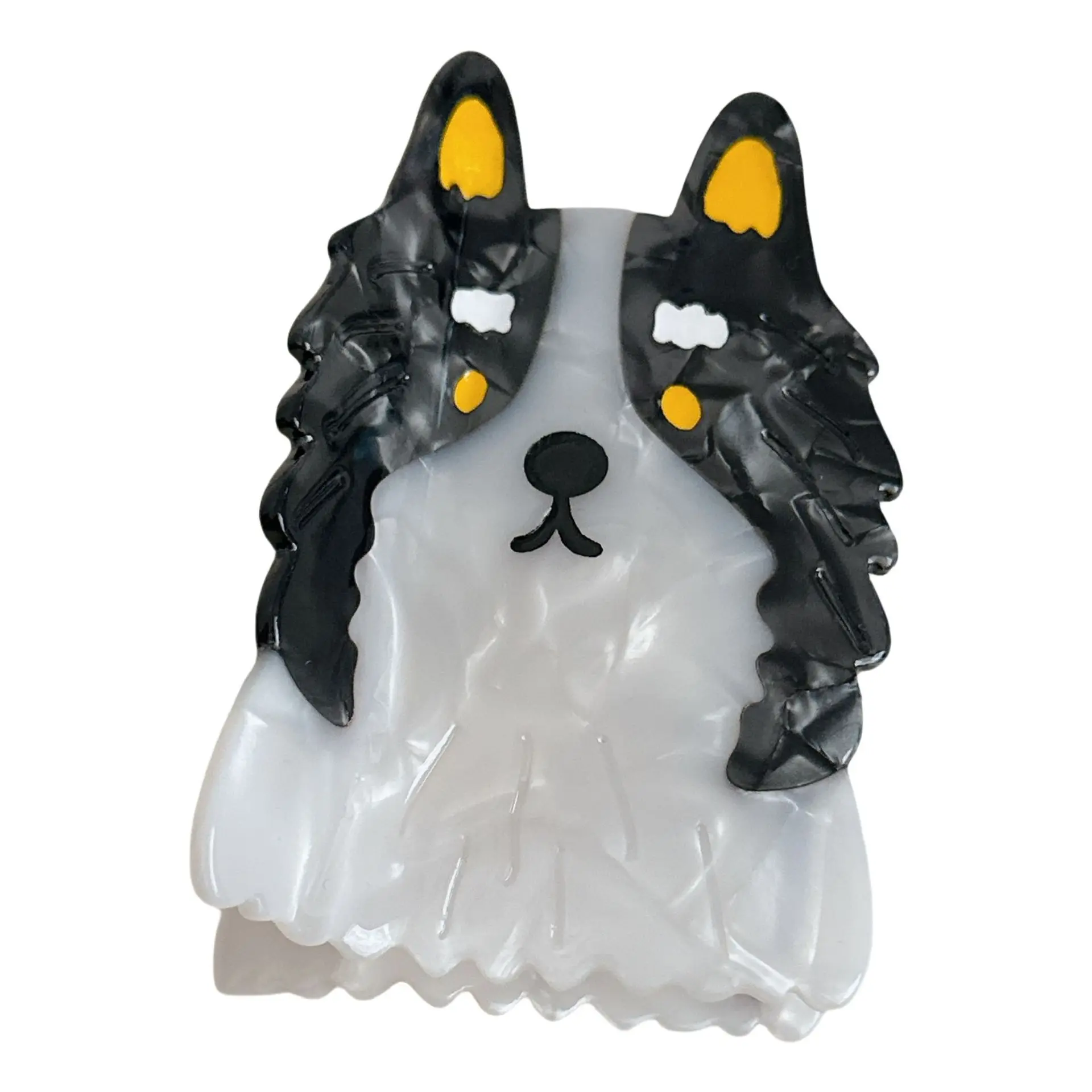 قطعة واحدة من جرو المرتفعات الغربية اللطيفة مع مشبك سمك القرش وشعر ذيل الحصان، إكسسوار شعر كرتوني النسخة الكورية