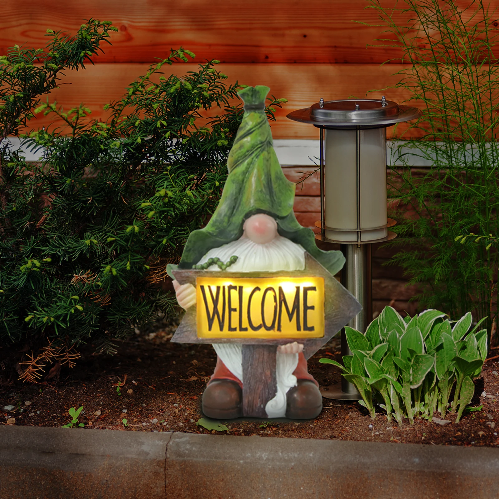 

Faceless Old Man Resin Decoration Solar Garden nament Eco Friendly Yard Adornment Resin Craft Outdoor Lighting Energy Design