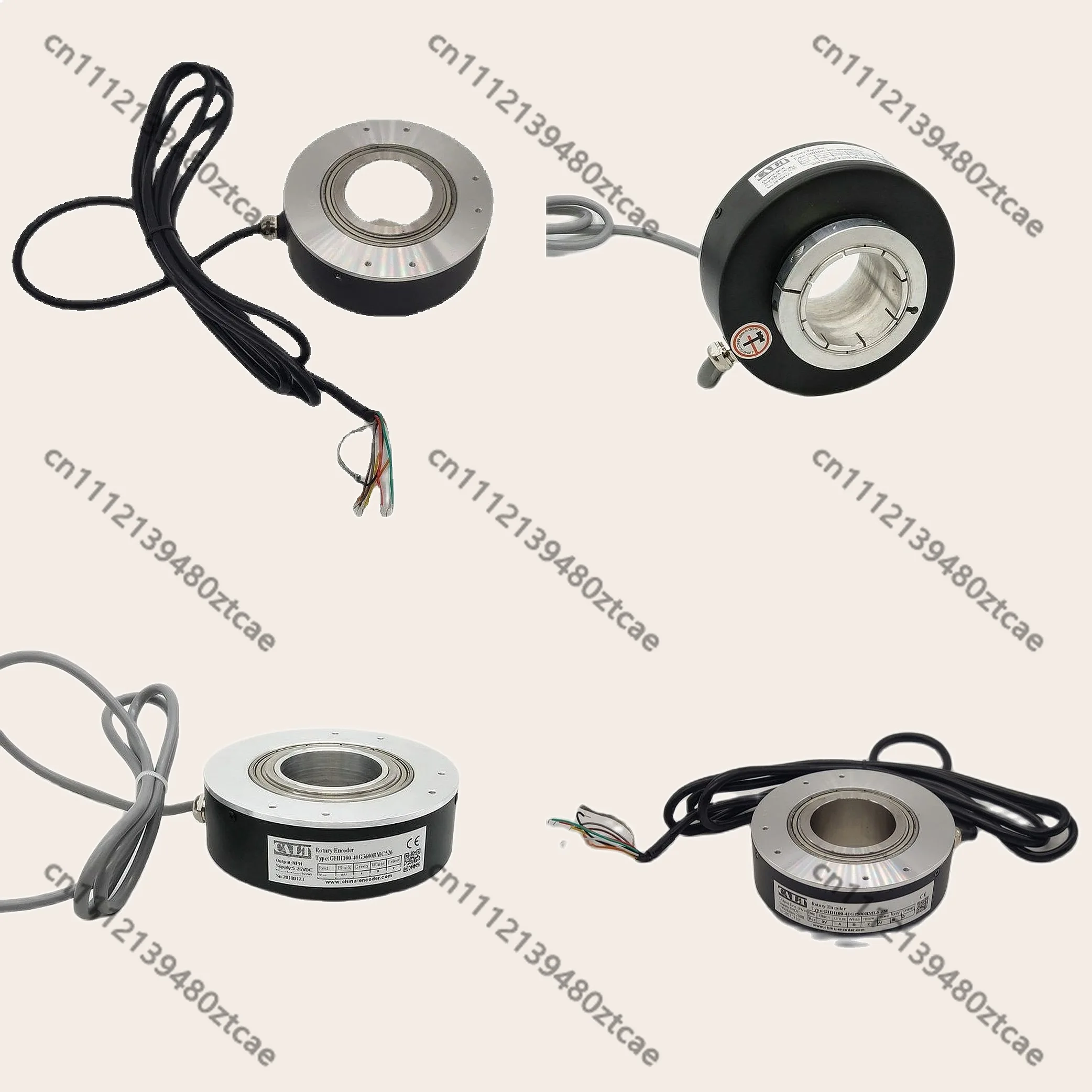 CALT 100mm Outer Size 40mm Bore Hollow Shaft Encoder Line Driver Output A A- B B- Z Z- Signal Optic Encoder GHH100