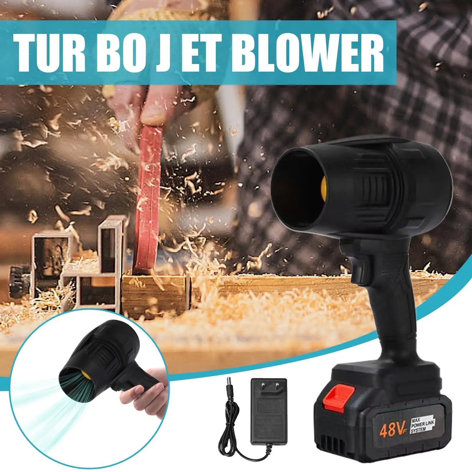 Cordless Air Blower Powerful Jet Fan Mini Turbo Fan Thrust Violent Leafs Duster Handheld Power Tools For Home Appliances