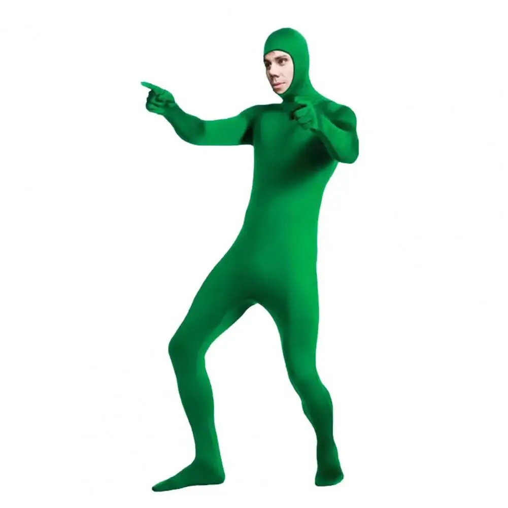 Stage Performance Jumpsuit with Zipper Full Outfit Skin Tight Jumpsuit Role-Playing Photography Studio Invisible Man Tights