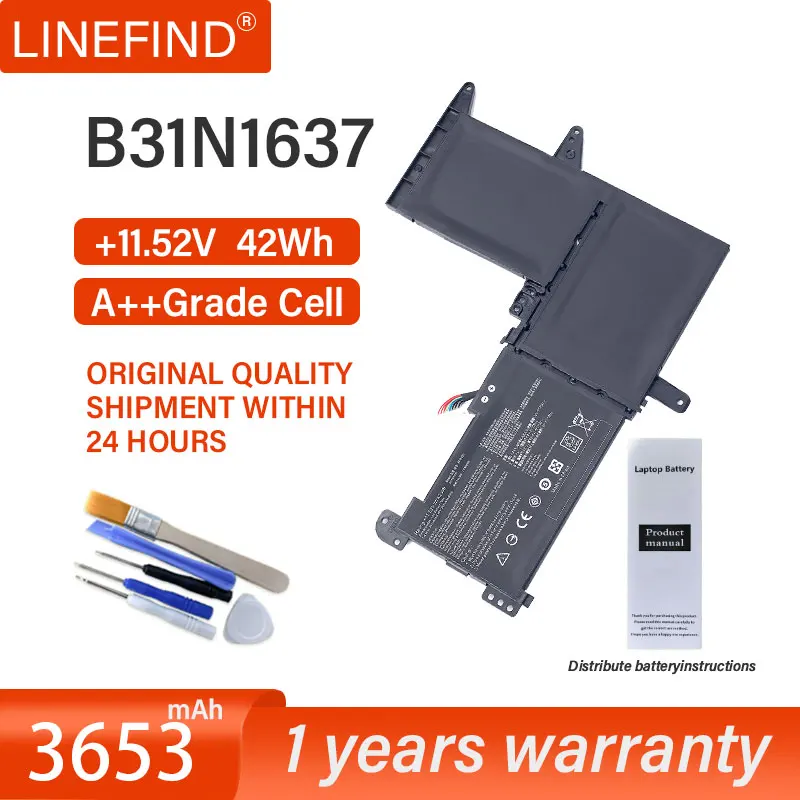 

B31N1637 C31N1637 11.52V 42WH Battery For ASUS X510 X510UA X510UF X510UQ VivoBook S15 S510UA S510UQ S510UN S510UR F510UA F510UQ