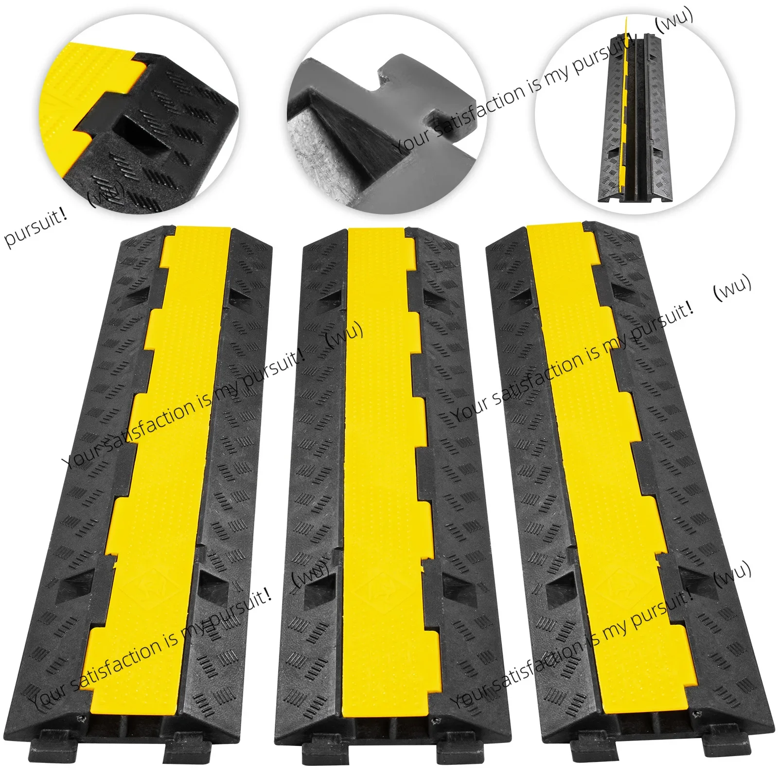 Ramp cable, cable protective cover, cable protective rubber + PVC 11,000 lbs, speed bumps, parking lot traffic