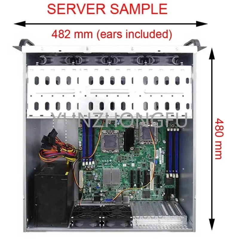 Komputer stancjonarny przemysłowa obudowa podwozia serwera do montażu w stojaku 4U