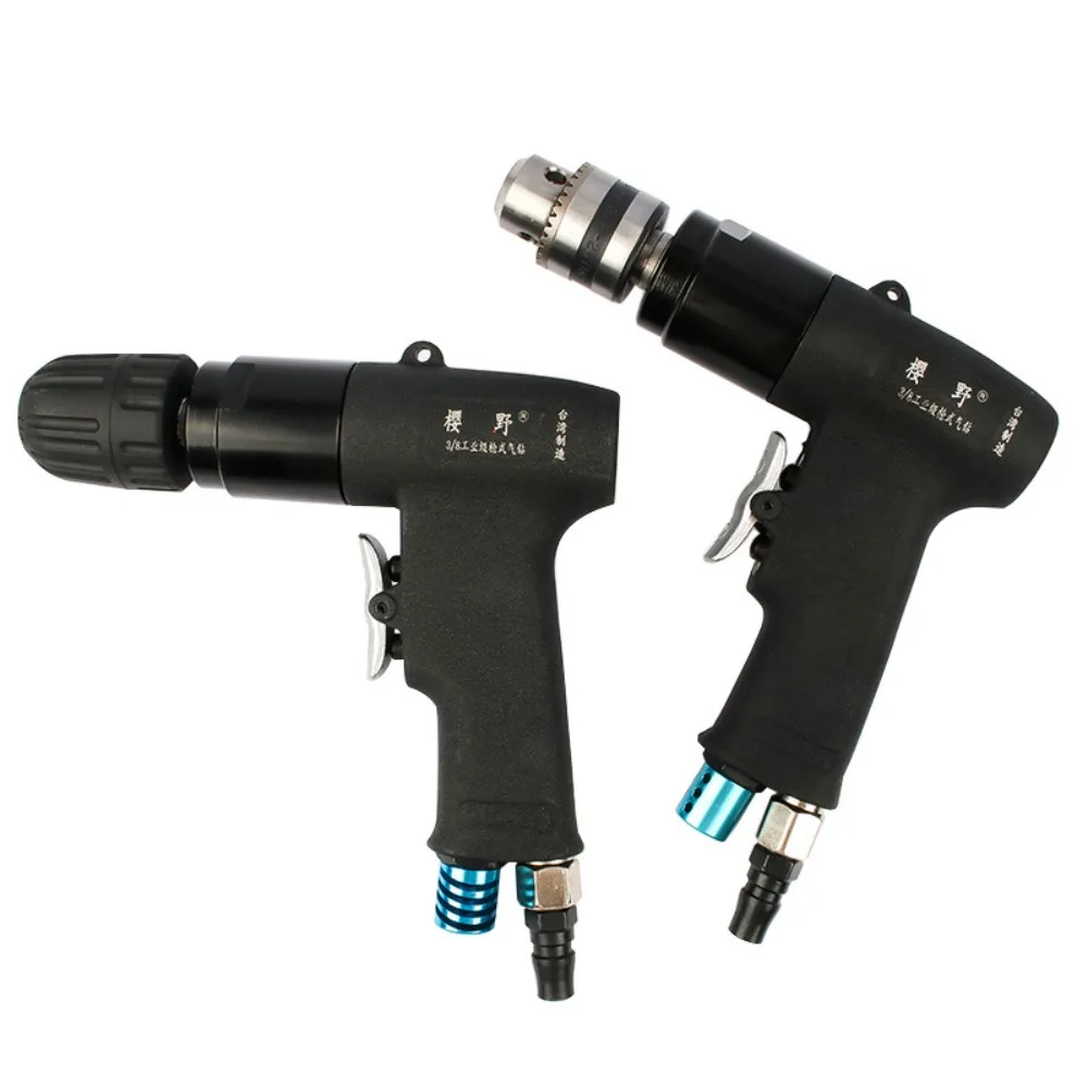 Profession 3/8 Pneumatic Drill Self Locking Tire Repair Drilling Tool Positive and Negative Air Drill Pneumatic Small Hand Drill