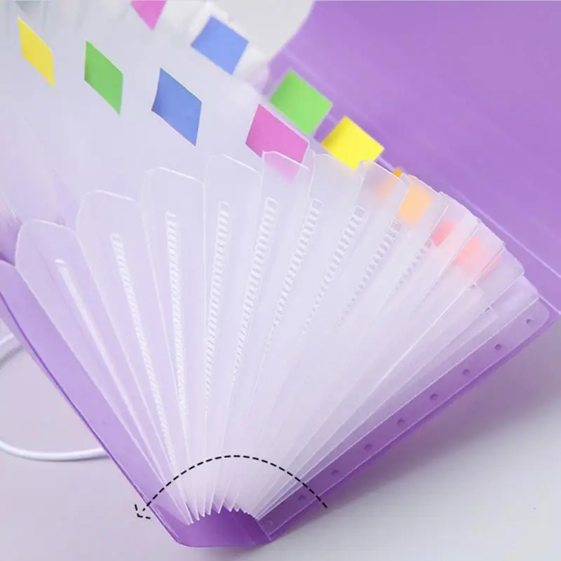 Multi-layer 13 Grids  Expanding Wallet File Folder Buckle Organ Bag Large Capacity School Office Data Storage Organizer Pouch