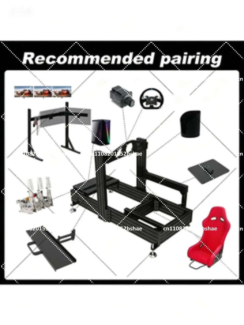 Full Racing Experience Adjustable Aluminum Sim Racing Simulator for F1 Rally Virtual Racing Game