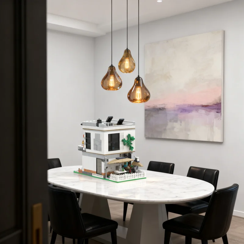 

Набор строительных блоков MOC 1: Модульная модель жилого квартала (932 детали) – Креативный подарок, DIY-декор для взрослых и детей, премиум-класс, для рабочего стола