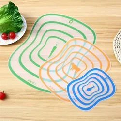 New Kitchen Chopping Blocks Tool Flexible Transparent Cutting Board Kitchen PP Cutting Boards Classification Chopping Board