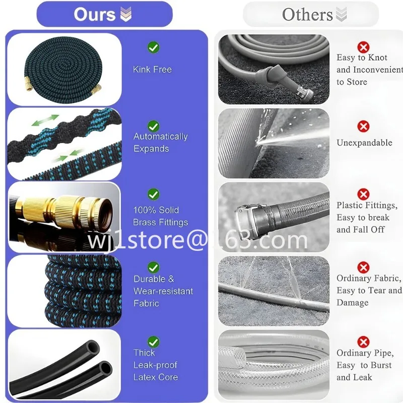 Garden household telescopic water pipe high pressure car wash flushing agricultural garden sprinkler garden watering flowers