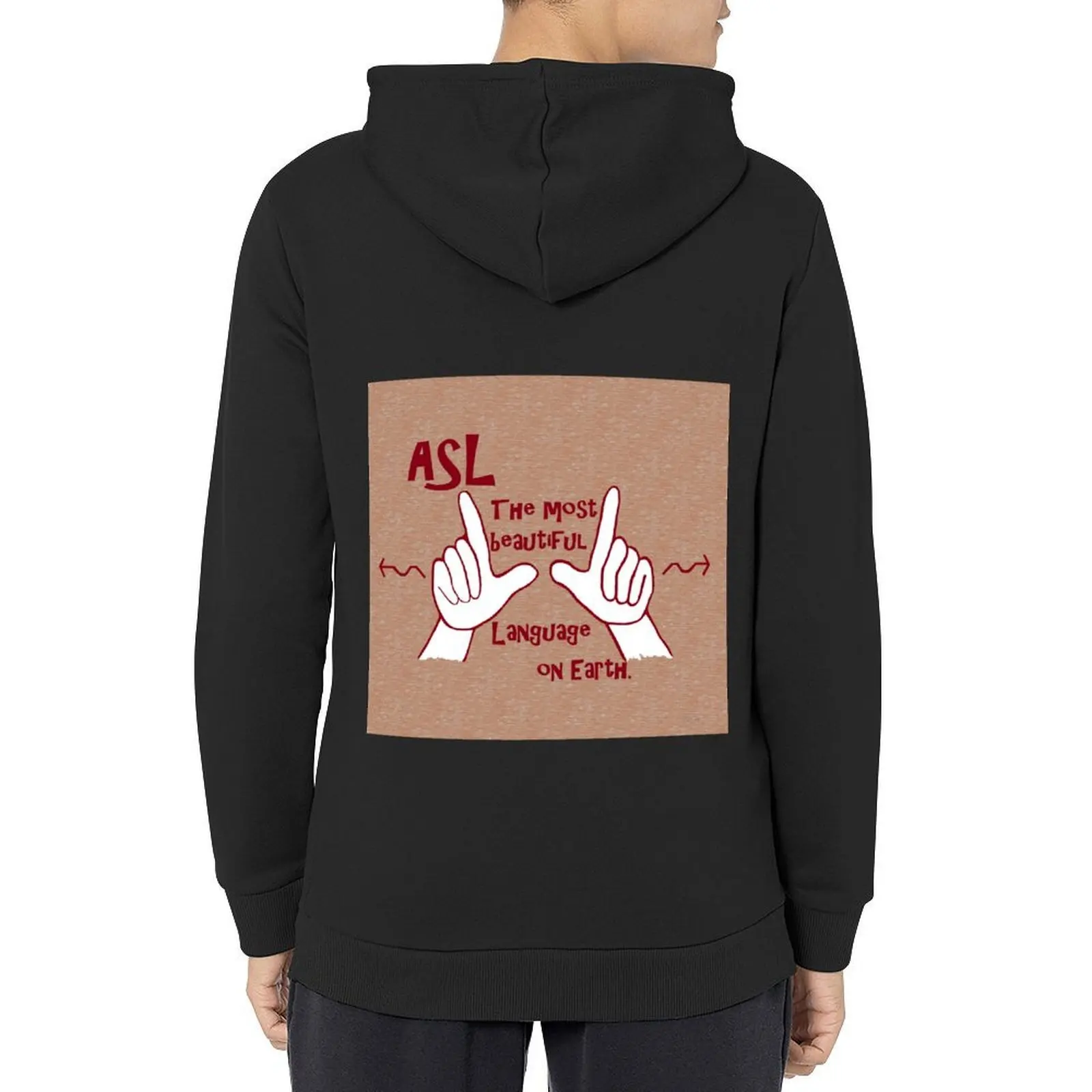 

ASL The Most Beautiful Language Hoodie autumn japanese style korean style clothes men wear new hoodies and sweatshirts