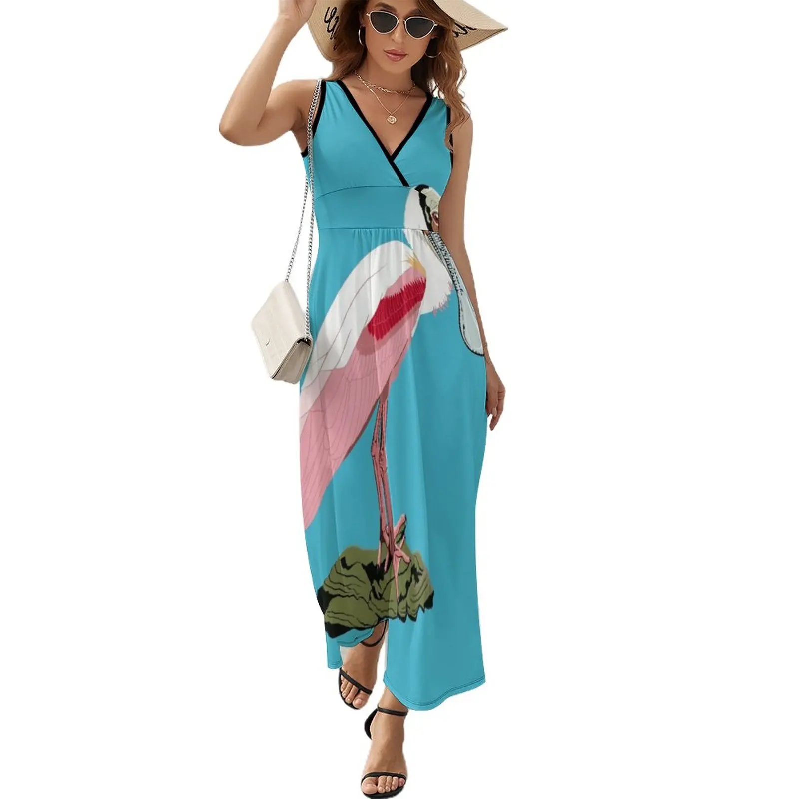 

Roseate Spoonbill Sleeveless Dress women party dresses Dance dresses Women's dress women's summer jumpsuit