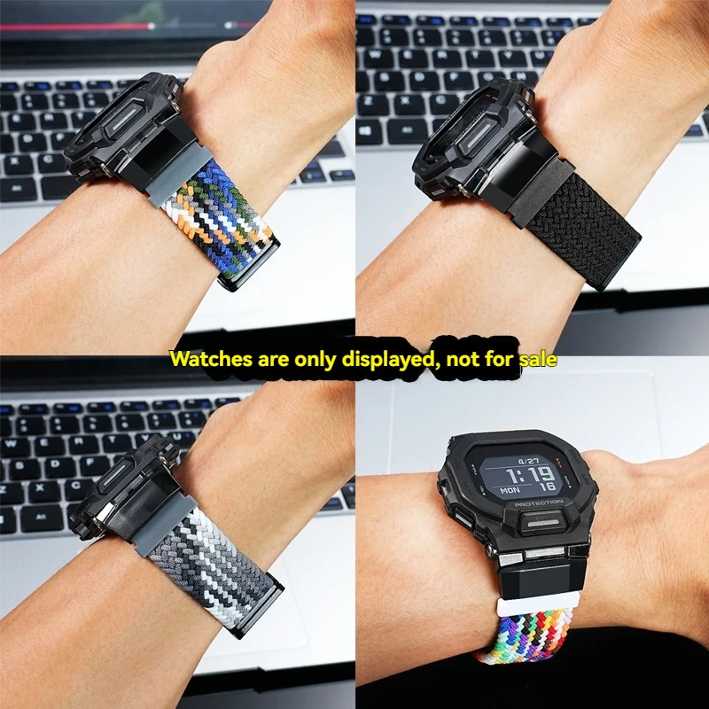 ل كاسيو G-SHOCK مربع صغير GBD-200 GBD200 قماش حزام ساعة اليد الرجال حزام الساعات سوار مغناطيسي gbd-200 النسيج النايلون معصمه