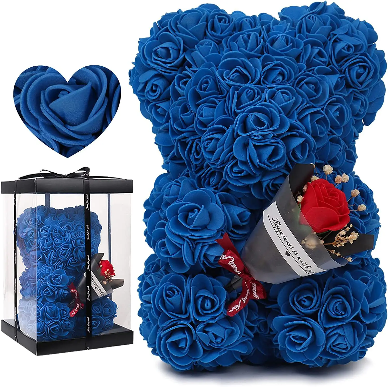 2026 Neue Romantische Ewige Blumen-Rosenbär in Geschenkbox Valentinstag Muttertag Jahrestag Geschenk Hochzeitsfeier Dekoration