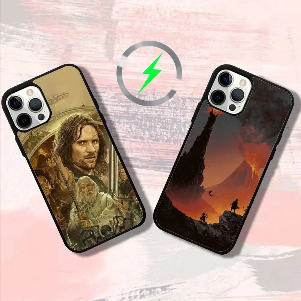 

The L-Lords OFs R-Rings Phone Case For iPhone 16,15,14,13,12,11,Pro,Max,Plus,Mini,SE4,E Magnetic Magsafe Wireless Charging