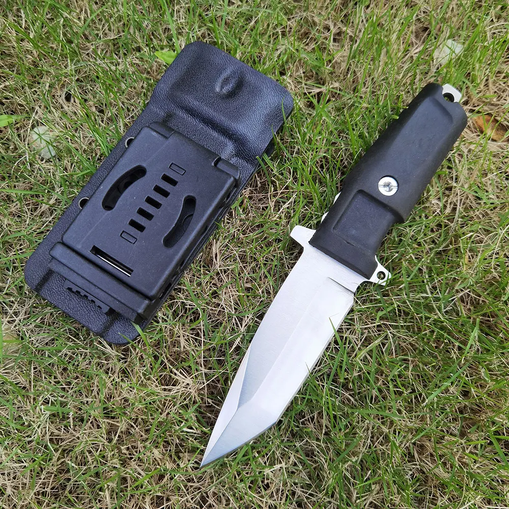 

MTBM Camping Fixed Blade Straight Knife Thermoplastic Elastomer Handle Jungle Tactical Self Defense Hunting Knives