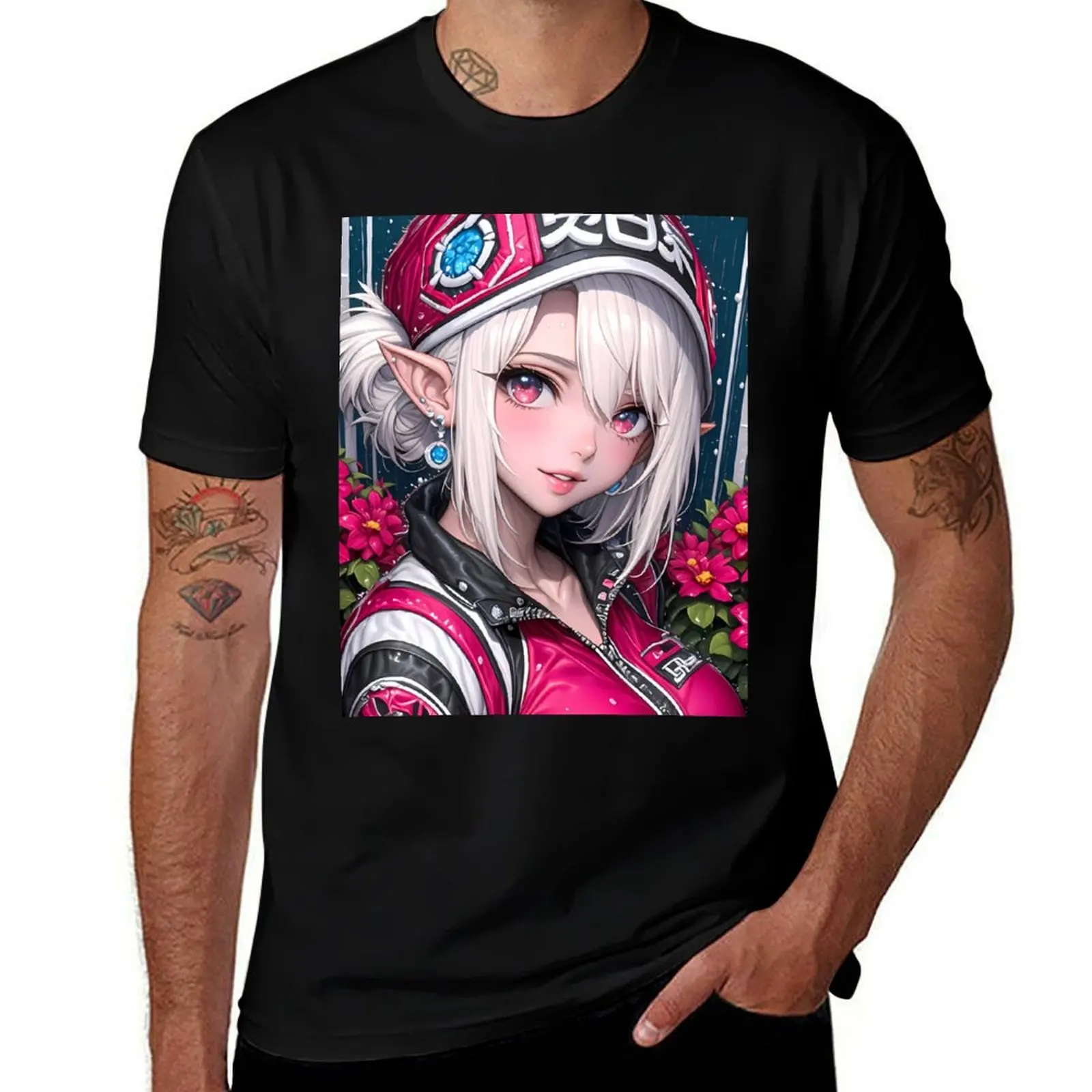 

Illyasviel von Einzbern Fate Stay Night Elf Girl Red Hat Pink Eyes T-Shirt sweat funny meme t-shirts slim fit t shirts for men