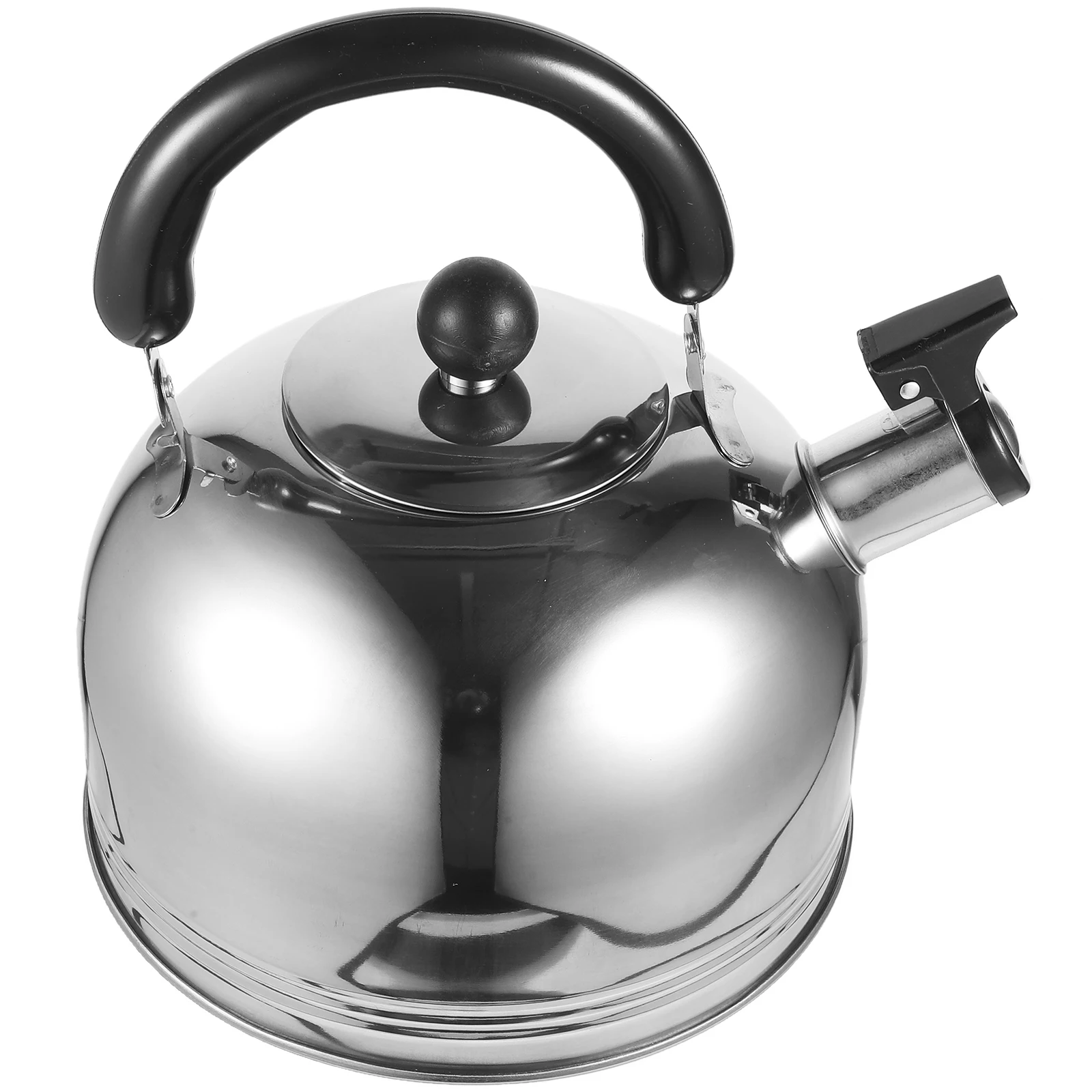 

Stainless Steel Whistling Teakettle Large Capacity Household Kettle Comfortable H Practical Teapot Home Office Use Clear