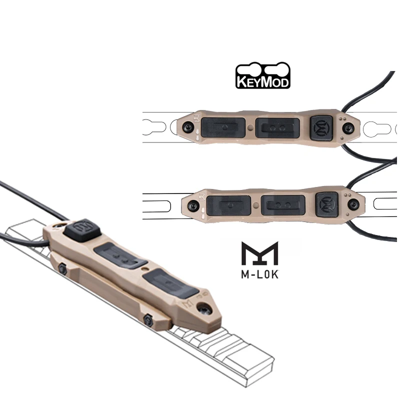 Tactical Augmented Pressure Remote Dual Function Switch For Mlok Keymod DBAL A2 PEQ 15 NGAL MAWL Flashlight Weapon Scout Light