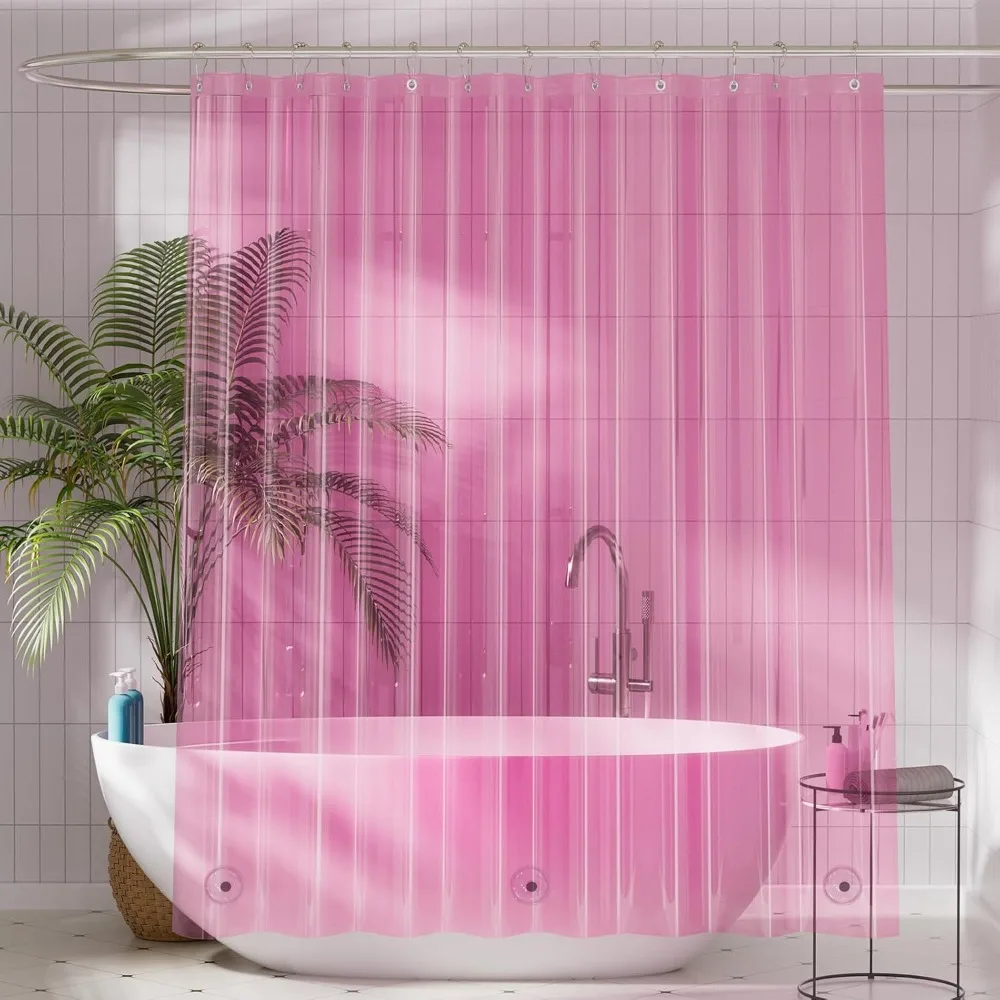 

Shower Curtain Liner, Plastic Shower Liner 72 x 72 Lightweight Waterproof Shower Curtains for Bathroom with Magnet