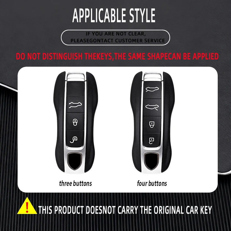 3/4 Tasten Zink-legierung Auto Schlüssel Fall Abdeckung Shell Fob Für Porsche Panamera Spyder Carrera Macan Cayman Cayenne 911 970 981 991 – Detail 2