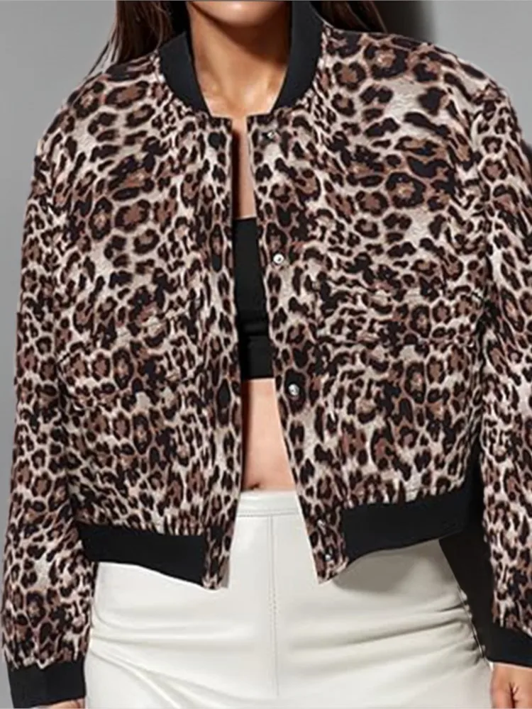 New Women Fashion Solid Color Pockets Bomber Jacket Coats Autumn Vintage Long Sleeve  Button Casual Female Outerwear Chic Tops