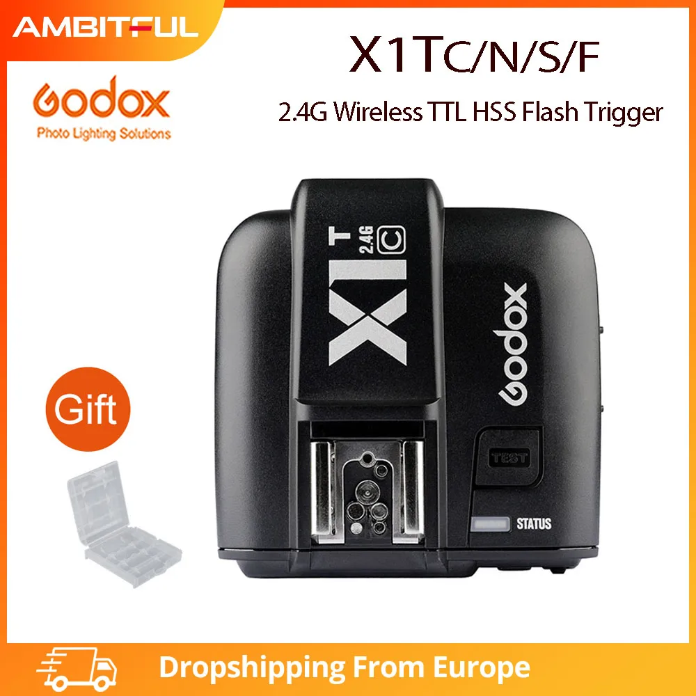 Godox X1T-C X1T-N X1T-S X1T-F 2.4G Wireless TTL HSS Flash Trigger Transmitter for Canon Nikon Sony Fujifilm Camera