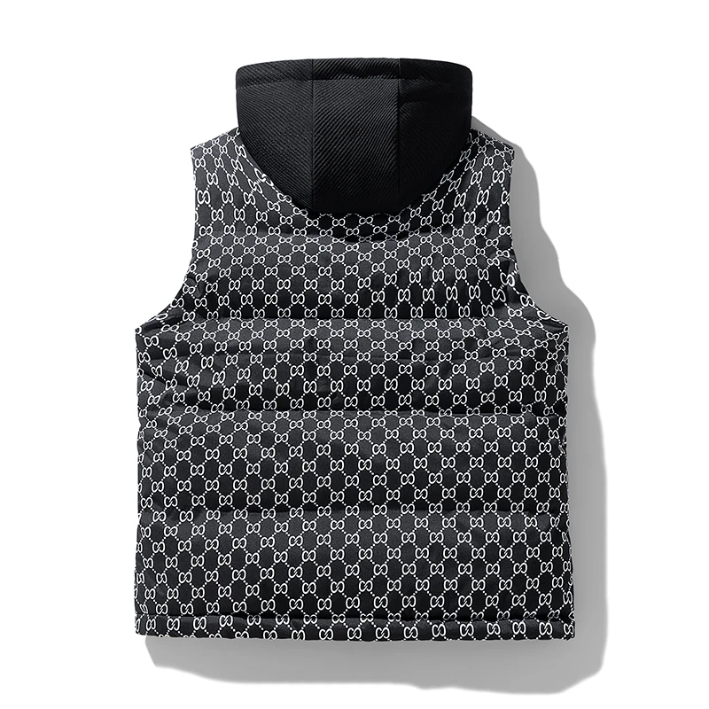 Down cotton vest, autumn and winter, loose and trendy vest for middle school students and teenagers, men's and women's outerwear