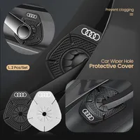 Car Wiper Hole Protective Covers For Audi Quattro A3 A4 A6 A5 Q5 A1 Q7 Q3 Q2 Q8 A7 A8 TT S1 SQ5  Debris Leaves Dustproof Sleeve