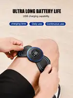 Coussinets de Massage électriques pour le cou, pour soulager la pression des épaules et du cou, patchs de Massage du cou à Micro courant EMS 4