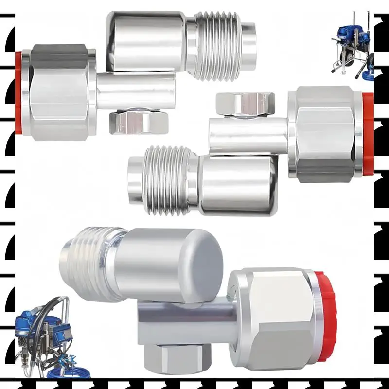 

A44U, 3 комплекта поворотных соединителей безвоздушной краски, совместимых с резьбой 235486, 7/8 дюйма, 180 ° Вращение-Высокое Давление