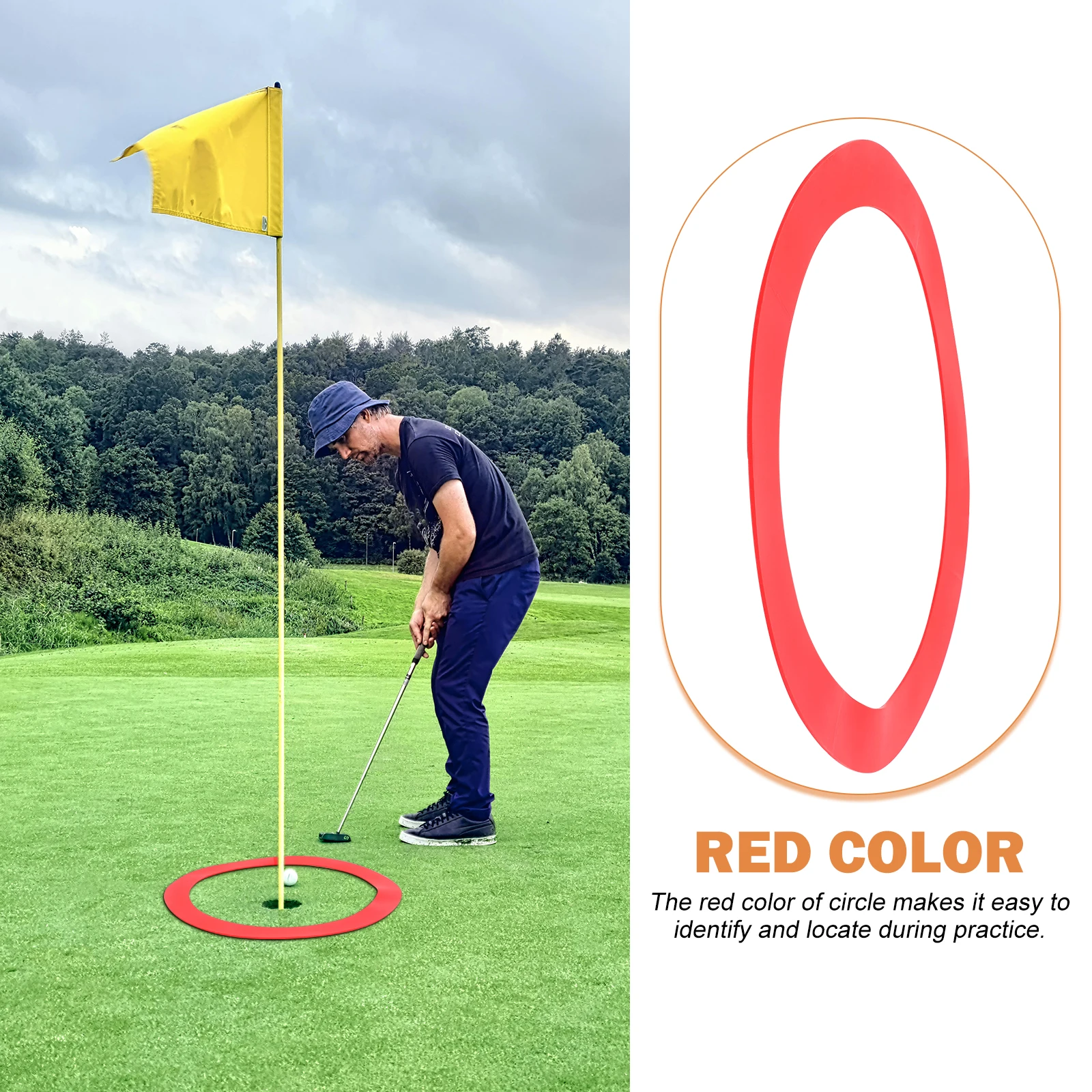 

Durable Red Silicone Golf Putting Waterproof Indoor Outdoor Accessory Golf Training Equipment