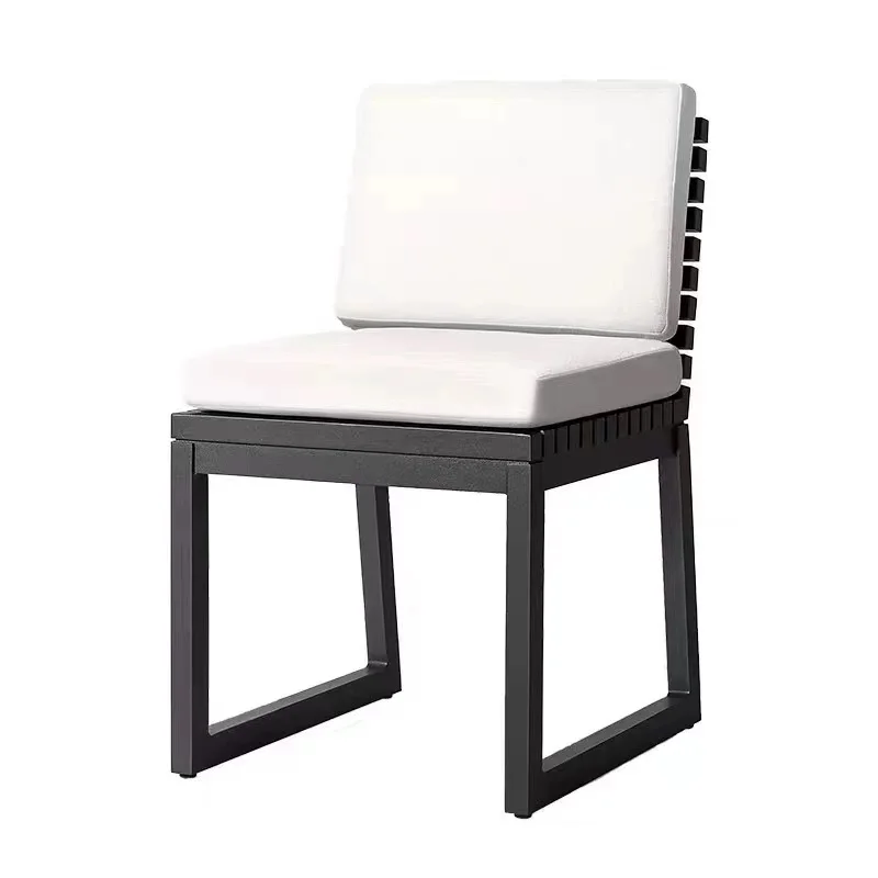 

Nordic outdoor tables and chairs outdoor aluminum alloy dining chair dining table combination furniture