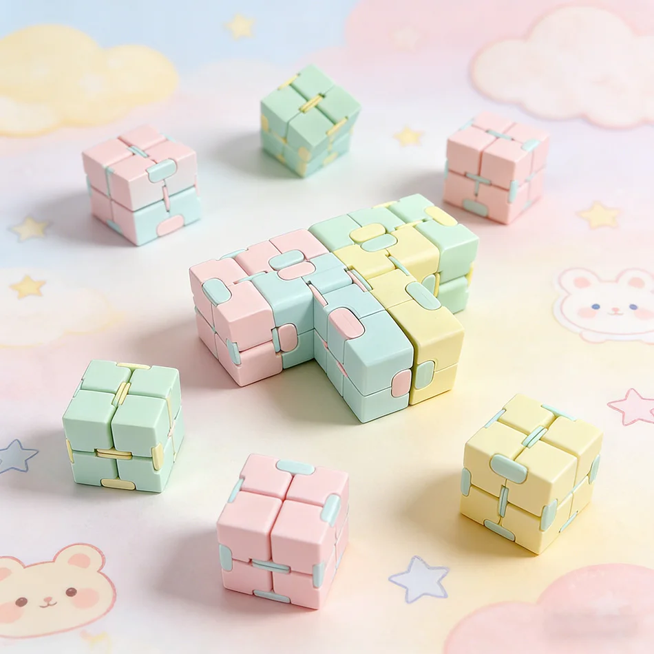 

Infinity Cube Flip Adhd Toy Anxiety Toy Fingertips for Game Puzzle Antistress Magic Finger Fidget Autism Hand Xmas Gift Children