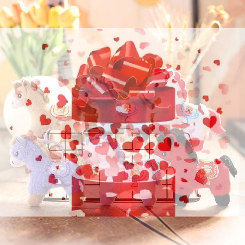 

【BS】1 шт. Милый плюшевый брелок-подвеска в виде пони, талисман Года Лошади 2026, мягкая игрушка, подарок на день рождения