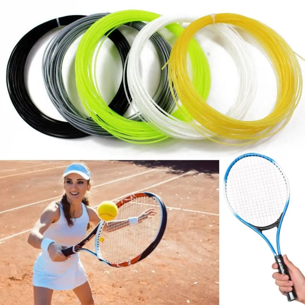 1.35Mm 12M Tennis Racket String Vervangende Accessoires Sport Benodigdheden Polyester Nylon Titanium Draad Hoge Elasticiteit Reparatie