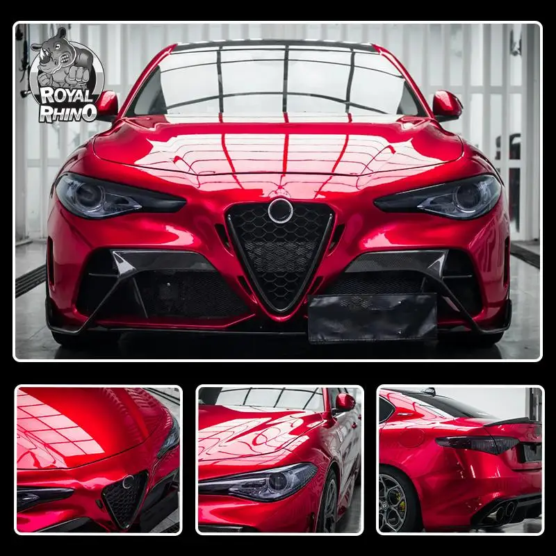 

ПЭТ Line Soul Красная глянцевая металлическая пленка для автомобиля Рулон виниловой пленки