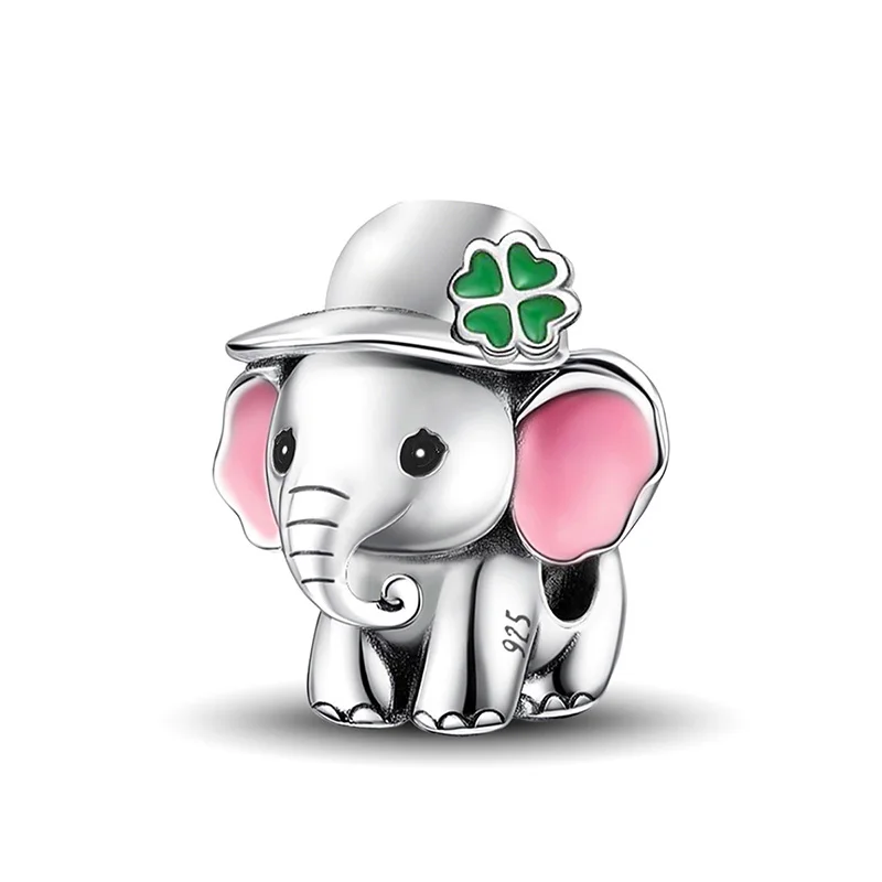 

925 Sterling Silver Puppy Elephant Butterfly Cute Charms Beads Fit Original Pan Bracelet Bangle High Quality DIY Jewelry