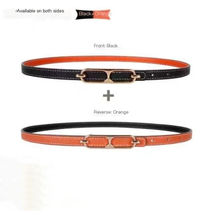 1.3cm Women's Belt Reversible Multifunctional Fashion Durable Fashion Item Belt