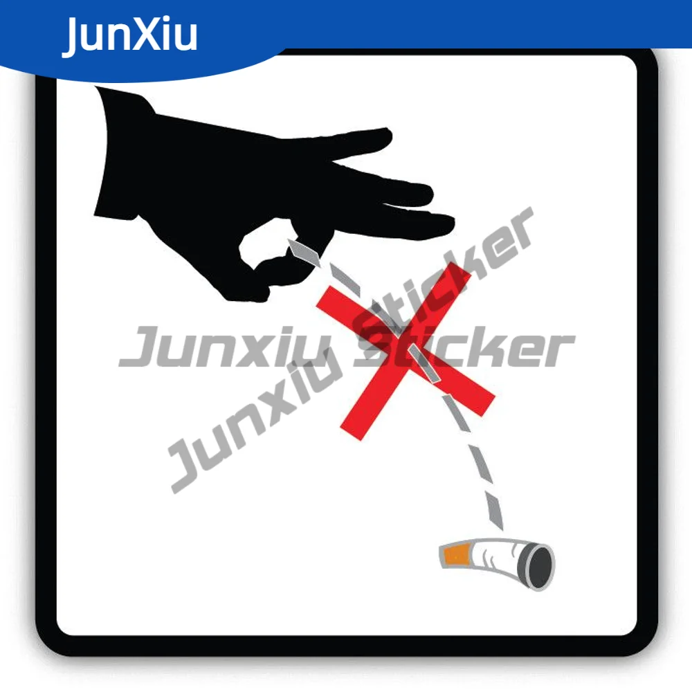 

Do Not Throw Cigarette Butts Prohibit Sticker Cover scratches Exterior Accessories for Car Camper bodywork Laptop Phone Guitar