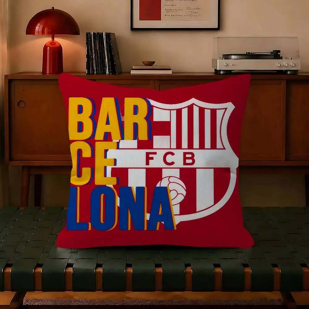 Kissen, Geschenk, Heimbüro, Dekoration, Schlafzimmer, Sofa, Auto, Kissenbezug, 45 x 45 cm, City B-B-Barcelona Art Logo – Detail 9