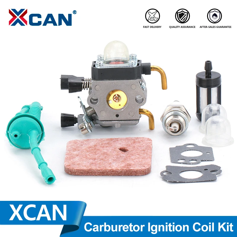 XCAN Carburetor Kit for Stihl FS55 FS55R FS55RC KM55 HL45 KM55R FS38 String Trimmer Weed Eater with Air Filter Line Gasket Carb