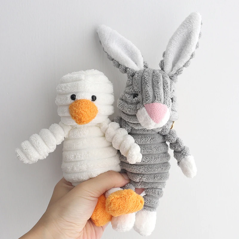 Mini llavero de peluche de 15cm, bonito llavero de dibujos animados de zorro, conejito, pato, Panda, León, mono, bolsa, accesorios, juguetes de peluche