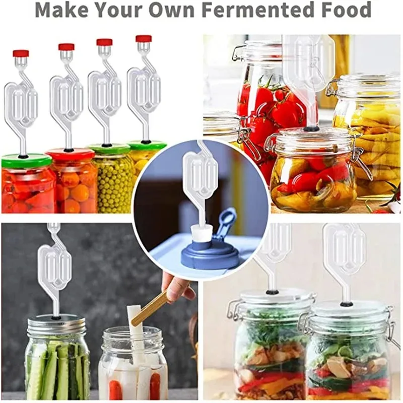 S-Shape Airlocks ,Homebrew Bubble Airlock Carboys Stopper & Fermenter Seal Valve with Food Grade Grommets Wine Making view 6
