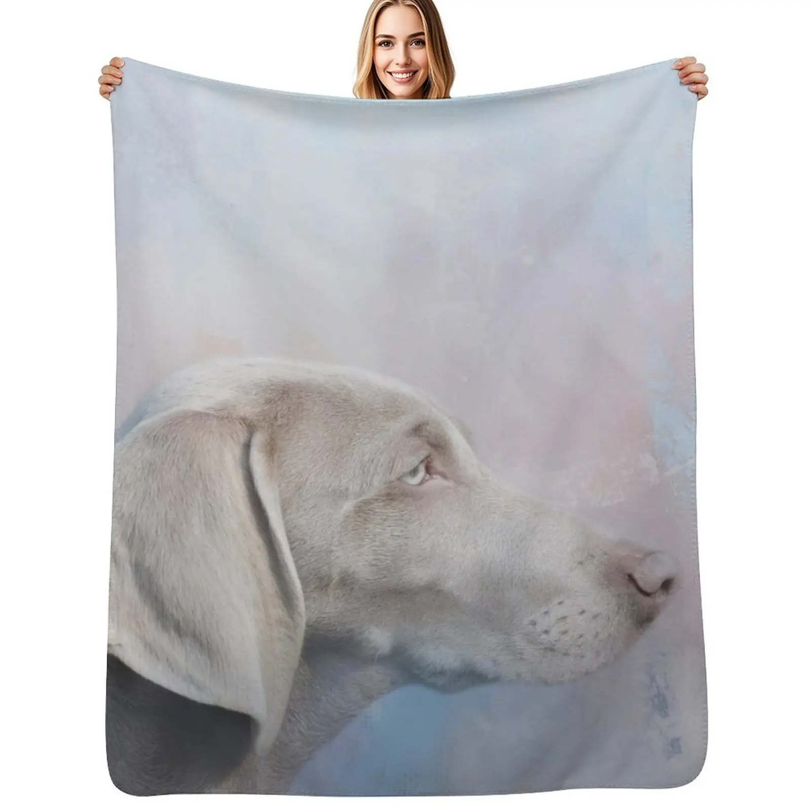 

Cute Weimaraner Dog Throw Blanket Flannel Fleece Soft Warm Throw Blanket