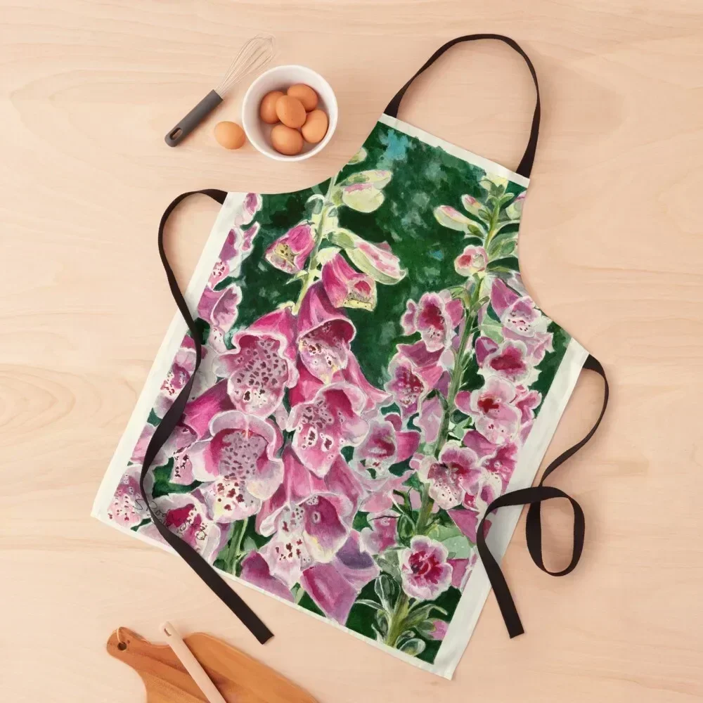 

Foxgloves Apron Home Utensils Chef Uniform Woman Kitchens Men Waiter Uniforms Apron